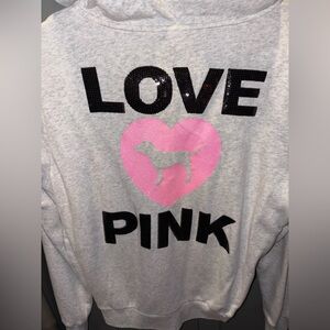 Victoria’s Secret Pink Originals Grey Zip Up Hoodie And Jogger SET